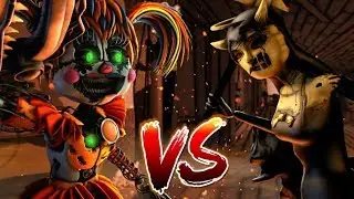 [SFM/FNAF VS BATIM] SCRAP BABY VS BENDY AND THE INK MACHINE CHAPTER 4 ALICE RISE OF THE NEW QUEEN