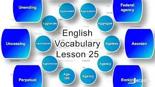 English Vocabulary - Lesson 25 | Agency, Agglomerate, Aggravate, Aglitter, Aggravation | Synonyms