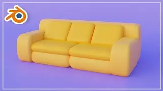 Cartoon 3D Sofa Modeling in Blender Beginner Tutorials