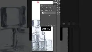 Easy Steps to a Crystal Clear Ice Cube in Photoshop! #art #shortsvideo #shortvideo #shorts #short