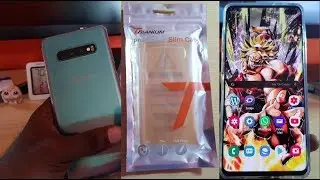 Trianium Clarium Case compared to Default International Galaxy S10 Case