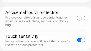 how to remove accidental touch protection in samsung a10s, a50s