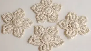 A small flower of five petals. Irish lace.