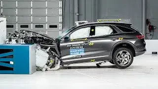 2024 Genesis Electrified GV70 updated moderate overlap IIHS crash test