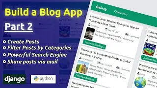 Part 2 - Build a Blog with Django | Share post by mail | Filter by Categories (Django Full Tutorial)