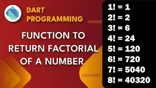 58. Dart Programming Language | Function to find factorial of a number | Urdu/Hindi