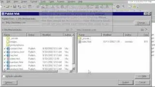 Publishing your web via HTTP with FrontPage 2002