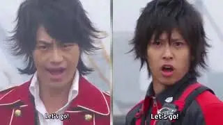 Go-Busters vs Gokaiger Henshin + Fight