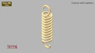 SolidWorks Basic Tutorial with audio 🎧 || Helical/Spring Curve and Sweep