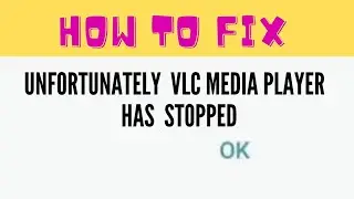 How to fix Unfortunately VLC media player has stopped working || FING 24