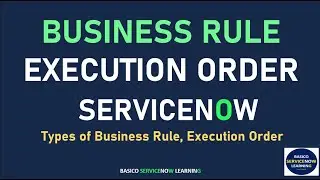 BUSINESS RULE EXECUTION ORDER IN SERVICENOW | TYPES OF BUSINESS RULE IN SERVICENOW