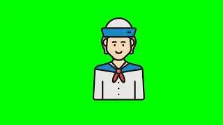 Green screen Line Art Avatars | Animated Avatar Sticker | Free Download