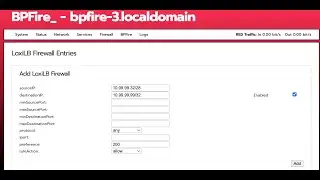 BPFire WebUI  for LoxiLB eBPF Firewall