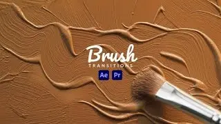 After Effects Template: Brush Transitions + Free Font