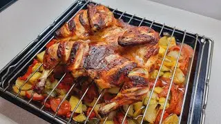 This is my favorite roasted chicken recipe. A simple recipe for chicken with vegetables