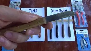 Прививочные ножи  TINA и Due Buoi . Сравнение . Видеообзор. Сортоман Сад. Отзывы.