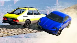 Cars Vs Suspension Bridge #8 - BeamNG Drive | CRASHdriven