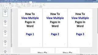 How to View Multiple Pages In Word (Microsoft)