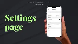 Settings Page UI design tutorial in figma