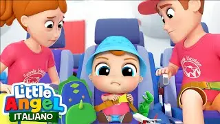 Prima Volta in Aereo, Andiamo? ✈️😱 Cartoni Animati & Canzoni Bambini | Little Angel Italiano