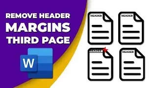 How to remove header margins from third page in word