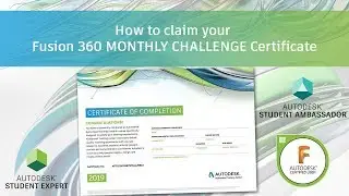 How to claim your Fusion 360 MONTHLY CHALLENGE Certificate