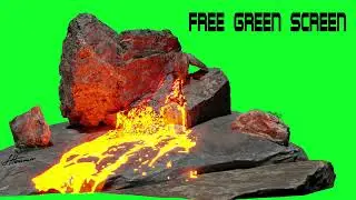 Green Screen Lava Animation Vulcan