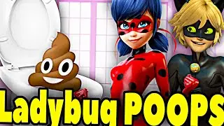 Miraculous Ladybug and Cat Noir POOP in the TOILET! Ladybug Poops In the TOILET! Miraculous Pooping!