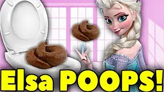 Princess Elsa Frozen 2 POOPS in the TOILET! Frozen Elsa's Poops. Elsa Pooping. Frozen 2 Poopig