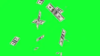 Falling money Green Screen