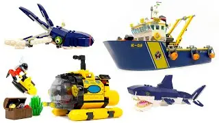 Best Ocean Builds with LEGO - ships, underwater animals and submarine