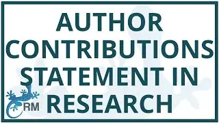 Author contributions statement | How to describe who did what on a research paper