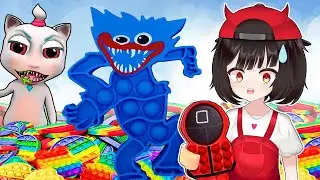 СОБИРАЮ Поп Ит из ИГРЫ в КАЛЬМАРА с ГОВОРЯЩЕЙ КОШКОЙ в Роблокс - Epic Fidget Hunt Pop It Roblox