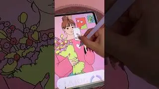 Unwind with my iPad 💕☁️ apple pencil ASMR | Lake Coloring | iPad apps | iPad drawing