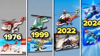 Evolution of Lego Helicopters (1976 - 2024)