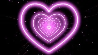 Heart Tunnel Video💖Pink Neon Lights Heart Motion Background Heart Tunnel Background Video [4Hours]