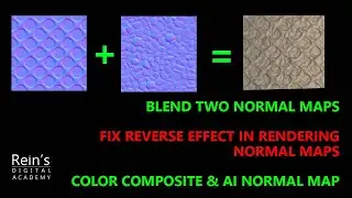 Blending normal maps | Reverse normal map Fix | Color Composite | AiNormalMap | Arnold Render | Maya