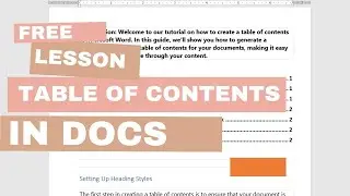 How to Make a Table of Contents on Google Docs