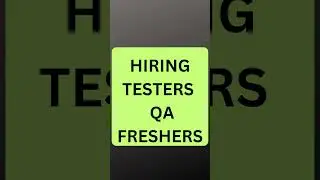 Testing Jobs | Freshers| Shorts