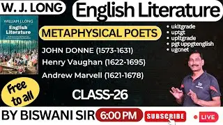 (27) W. J. Long, English literature, METAPHYSICAL POETS,  English literature #AnilBiswaniSir