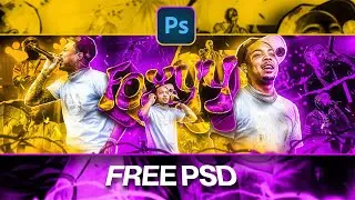 (FREE PSD) The Cleanest Rapper Header Tutorial/Speedart in Photoshop!