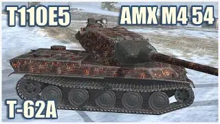 AMX M4 mle. 54, T110E5 & T-62A • WoT Blitz Gameplay