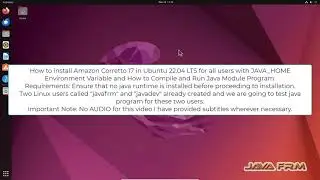 How to install Amazon Corretto 17 in Ubuntu 22.04 LTS with JAVA_HOME Environment Variable