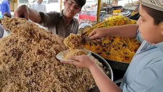 Mountain of Zaiqa Chawal | Peshawari Beef Pulao | Street Food Zaiqa Beef Pulao | Karachi Street Food