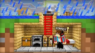 Я УМЕНЬШИЛСЯ И ПЕРЕЖИЛ ДОЖДЬ В МАЙНКРАФТ | Компот Minecraft