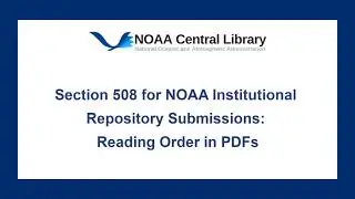 Section 508: Reading Order in PDFs