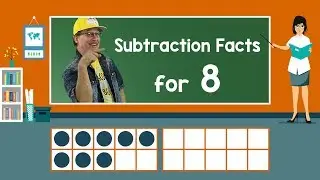 Practice Our Subtraction Facts for 8 | Subtraction Song | Math Song for Kids | Jack Hartmann