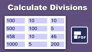 how to calculate number of divisions in fillable pdf form using pdfelement