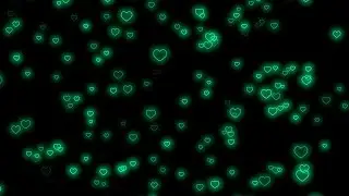 Fly Up💚Green Neon Light Heart  | Heart Background Video Loop | Animated Background | Wallpaper Heart