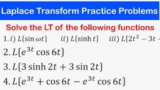 🔵28 - Laplace Transforms Practice Problems (1)